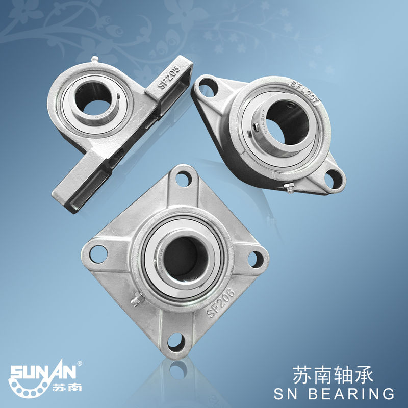 High Precision Stainless Steel Pillow Block Bearing Units 12-50 Mm Bore Size
